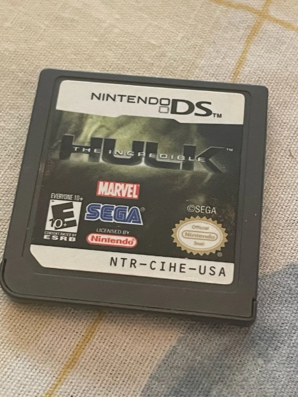 Nintendo DS The Incredible Hulk Game Cartridge - Black